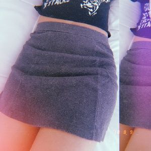 Small gray cotton skirt